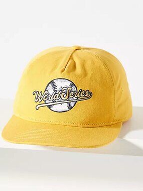 Anthropologie - Coney Island Picnic 'World Series' Baseball Hat - Color: Yellow